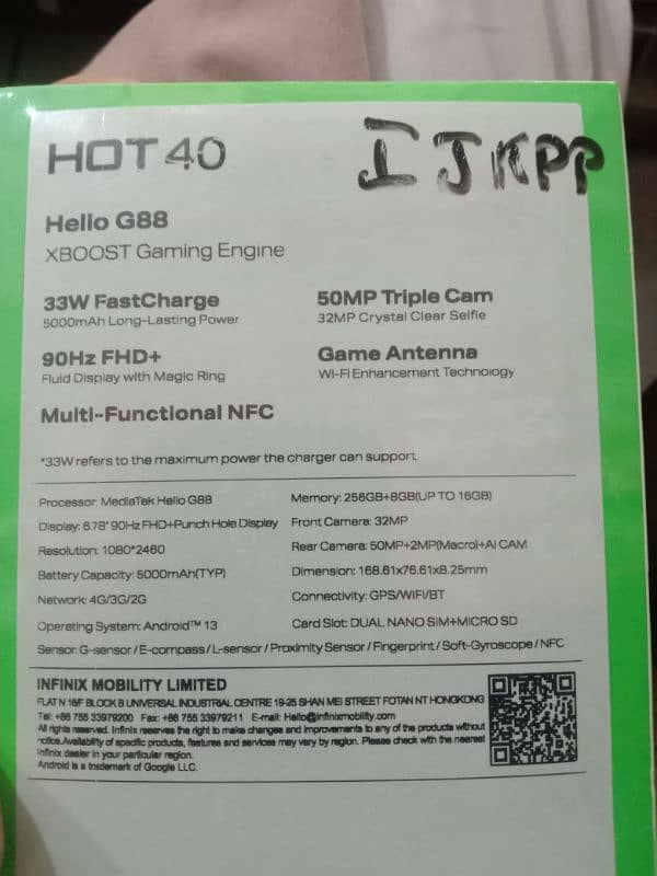 Infinix hot 40 1