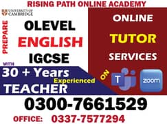 Online Tutor Services Available/O Level IGCSE Tutor Services