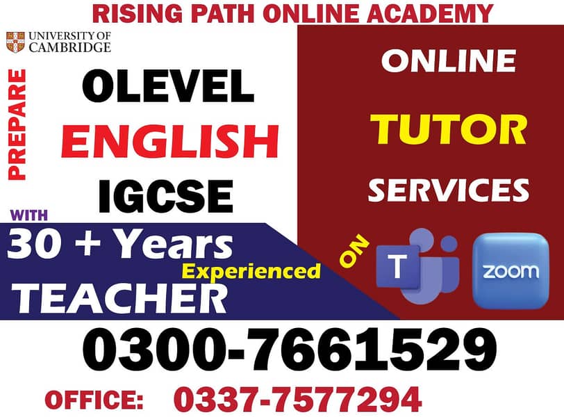 Online Tutor Services Available/O Level IGCSE Tutor Services 0