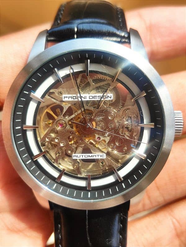 pagani design skeleton automatic watch 0