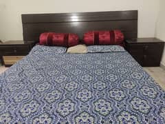 king size floor bed with side tables and diamond medicated matters 0