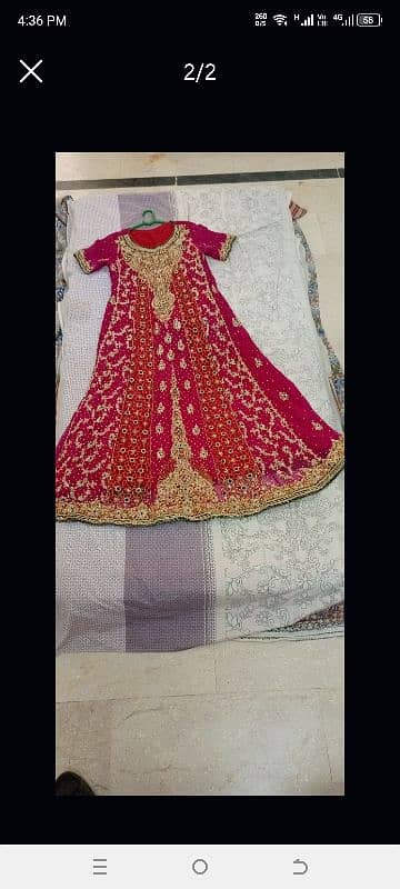 for sale bridal maxi barat party 50k wali only on 15k use 1 time only. 1