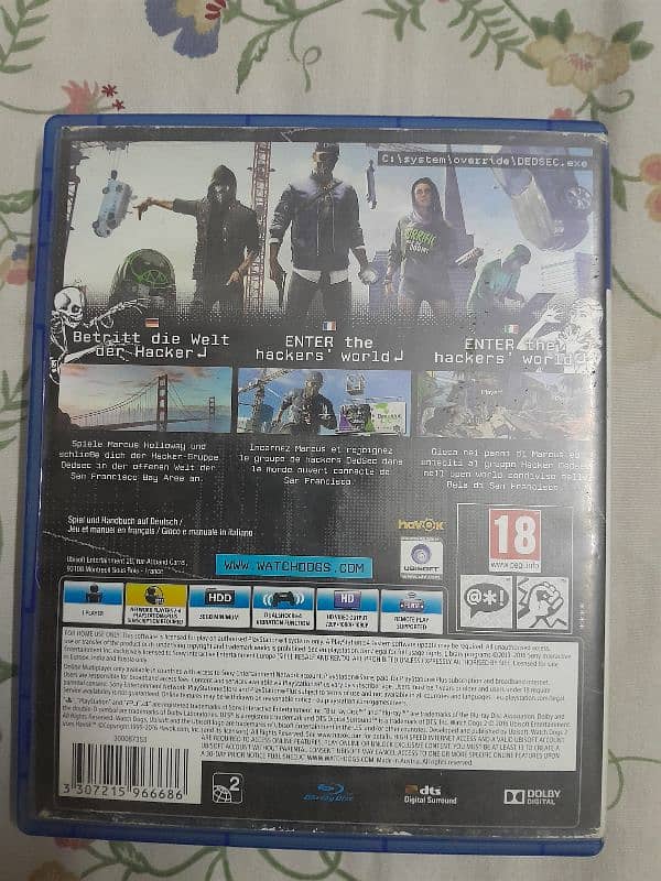 WATCHDOGS 2 AND ASSASSIN CREED ODYSSEY PS4 3