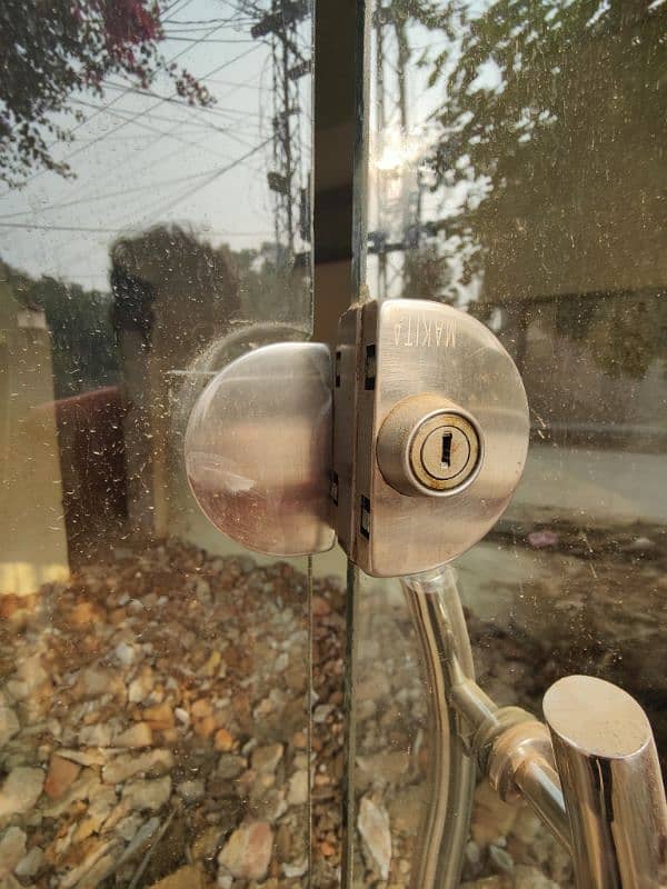 Office Glass door with shutter 1