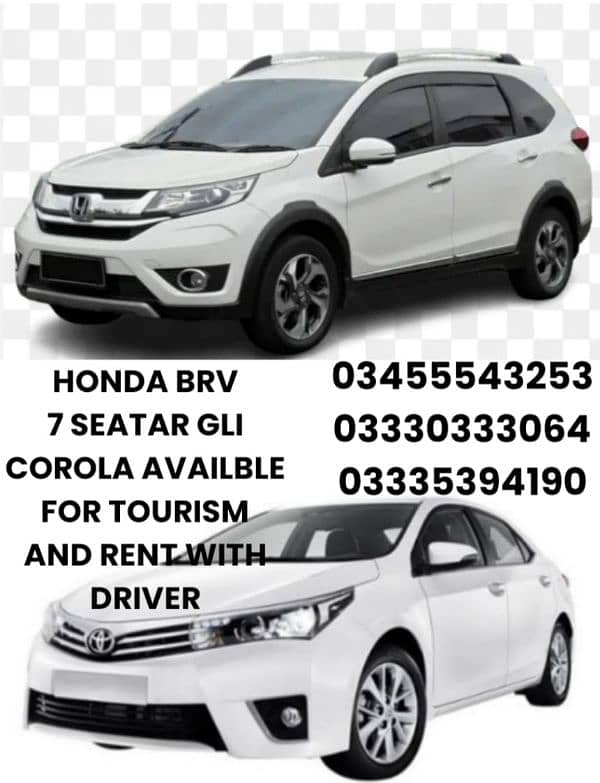 Honda brv 7 setar gli Corolla tourism and rental with driver 0