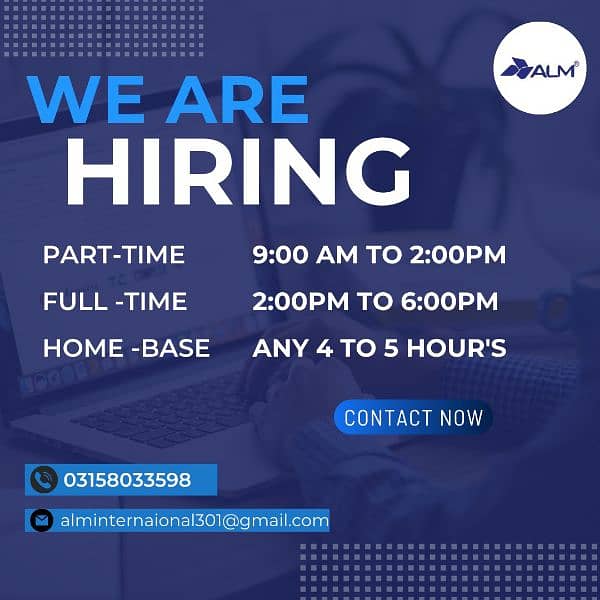 Part-time and fulltime job available 1