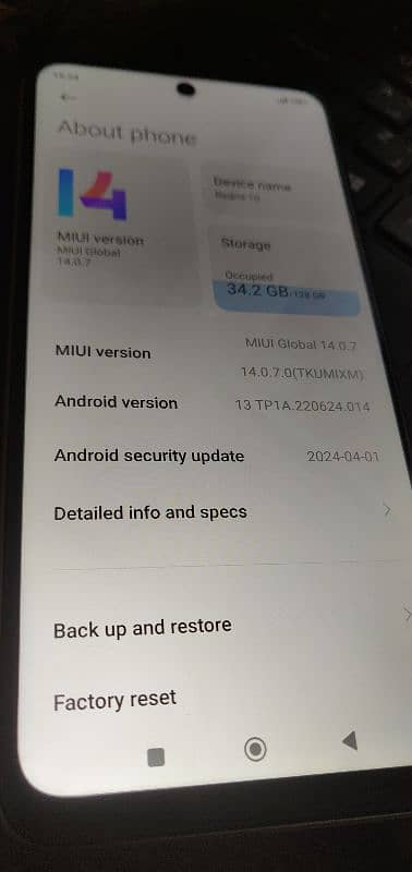 Redmi 10 6/128 box open condition box sath ha 1