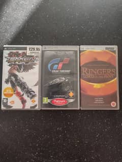 PSP TEKKEN,GRAN TOURISMO,LORD OF THE RINGS UMD GOOD CONDITION