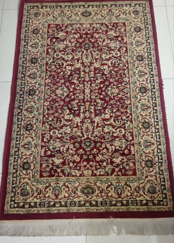 Maroon and Beige Rug 0