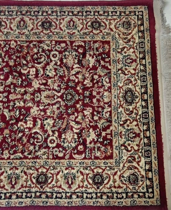 Maroon and Beige Rug 3