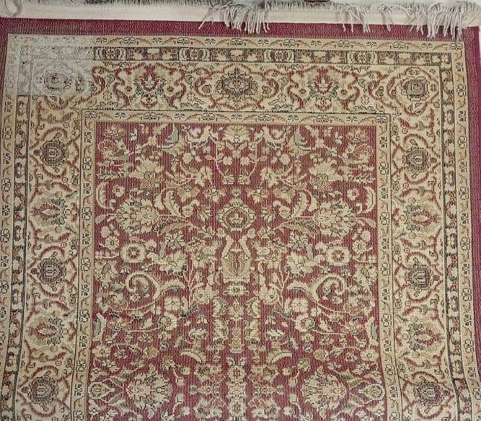 Maroon and Beige Rug 5