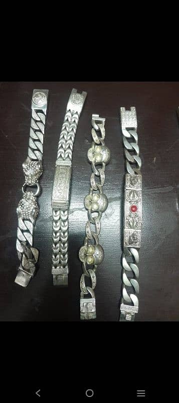 silver bracelet and chain 3