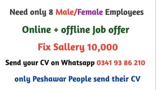 Need 8 Employees For Online + offline Job - Jobs