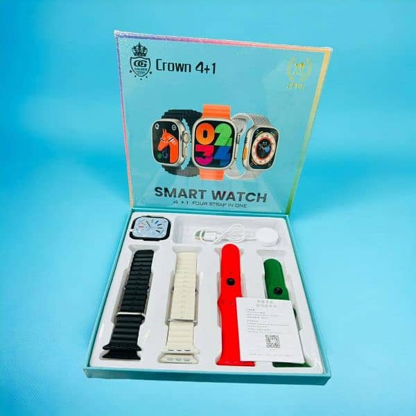 Smart watch ultra 2 with 4 straps (DELIVERY ALL OVER PAKISTAN). 0