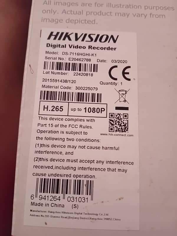 HIK VISION TURBO HD DVR. 7100 series. with cameras 5