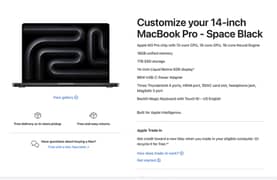 New MacBook Pro 14" M3 Pro 12 CPU 18 GPU Ram 18 SSD 1 TB