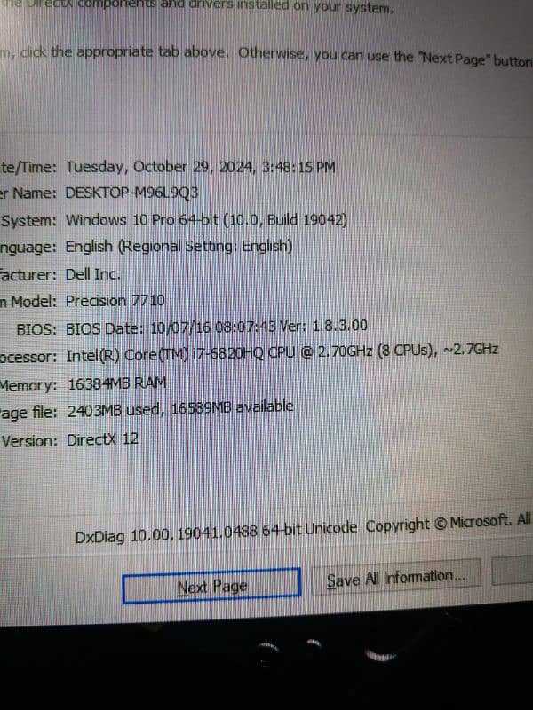 Dell Precision 7710 i7 6th Gen Laptop with Radeon 2GB GDDR5 128bit GPU 9