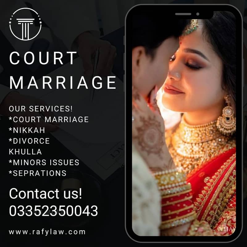 Nikkah/court marriage/Gardianship/Lawyer Advocate/Divorce/Khulla/Nadra 2