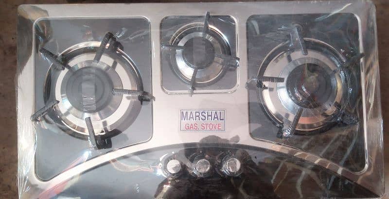 Marshal Stainless Steel Hob 3 Burner / Kitchen Stove/ Chula 2