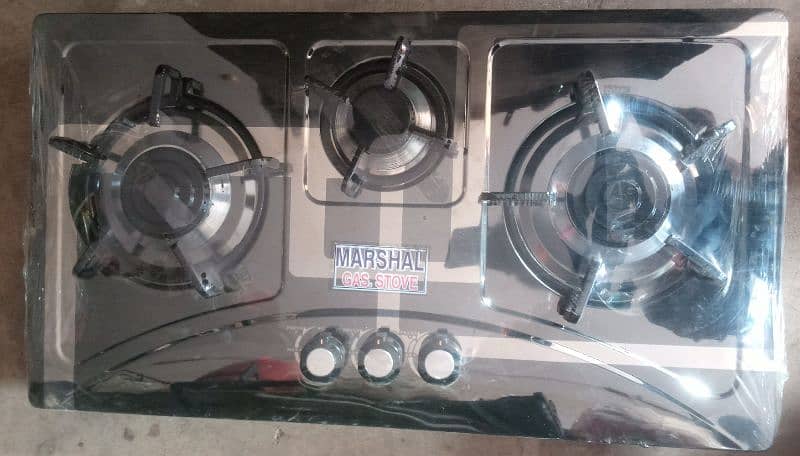 Marshal Stainless Steel Hob 3 Burner / Kitchen Stove/ Chula 3