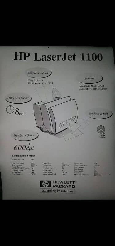 HP printer 1100 0