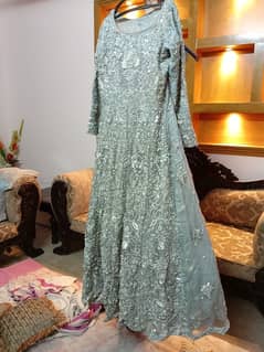 BRIDAL MAXI IN SILVER GREY COLOUR