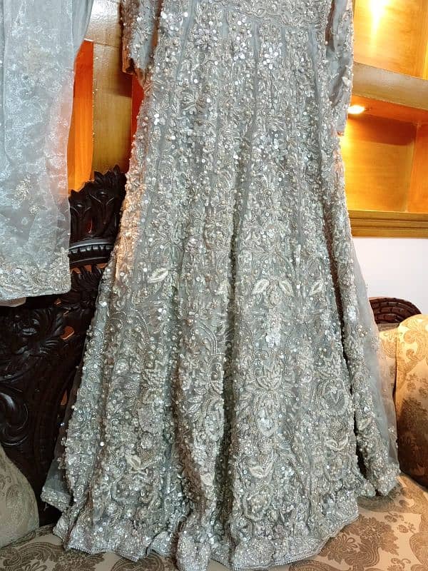 BRIDAL MAXI IN SILVER GREY COLOUR 5