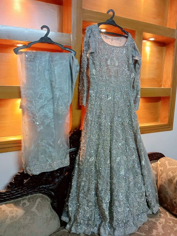 BRIDAL MAXI IN SILVER GREY COLOUR 7