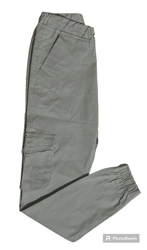 man cotton plain cargo pants 0