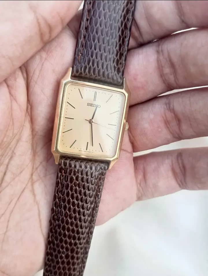 Vintage seiko tank gold plated 2