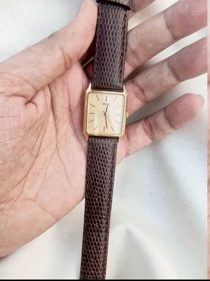 Vintage seiko tank gold plated 3