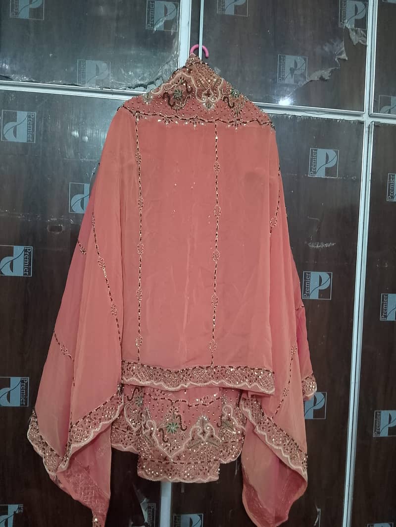 Elegant Pink Embroidered Frock for Rent - Ideal for Weddings & Events 1