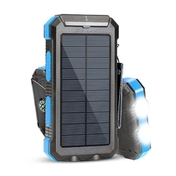 solar power Bank and wireless charging with torch 4