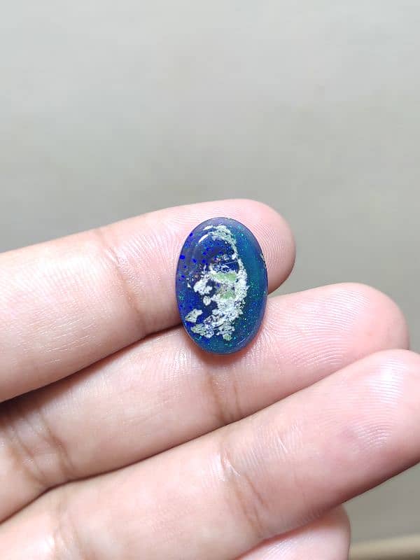 Natural Blue Opal Stone 5.20 Carat 2