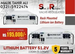 Scared Sun lithium ion batteries with 5 years warranty