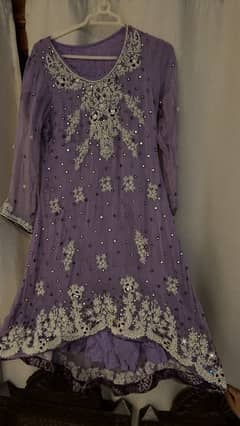 wedding embroidered dress light purple lailac colour