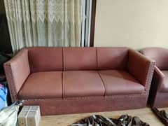 7 Seater Sofa Set with One Sethi And Glass Table 0