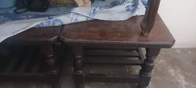 bed with three tables for sale