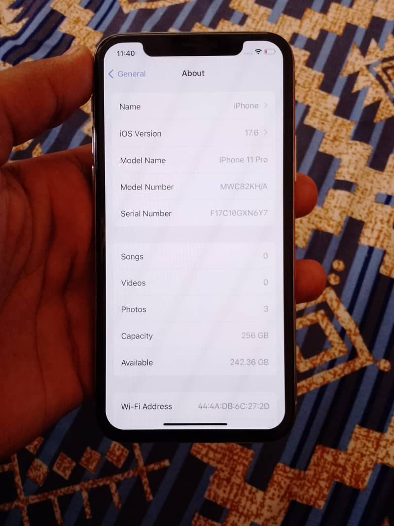 Iphone 11 pro 256Gb Pta Approved 4