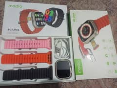 Modio 4G ultra watch with 3 pairs straps.