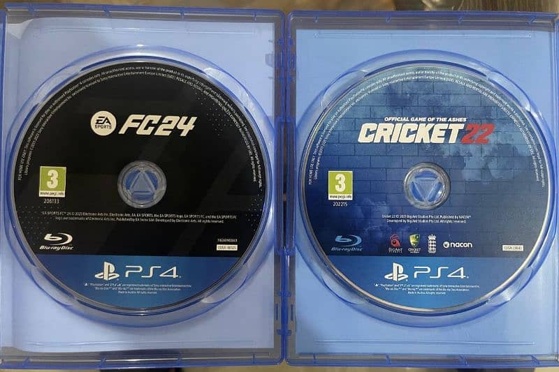 Ps4 and ps5 games Fc 24 Cricket 22 2