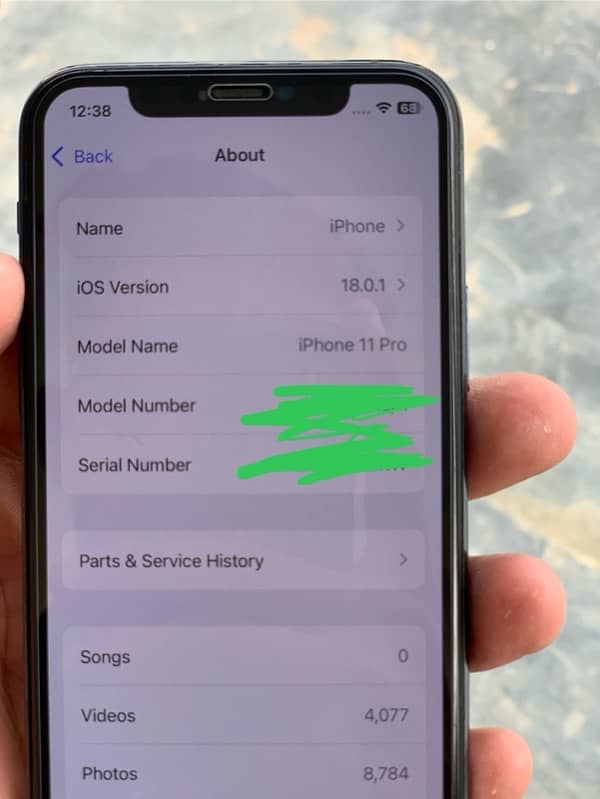 Iphone 11 pro midnight Green 256  bh 76% 10