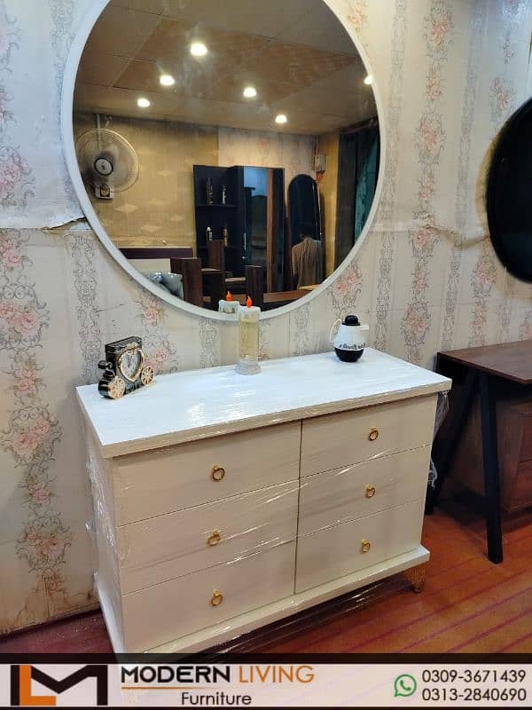 Modern Dressing Table Round mirror best quality 6