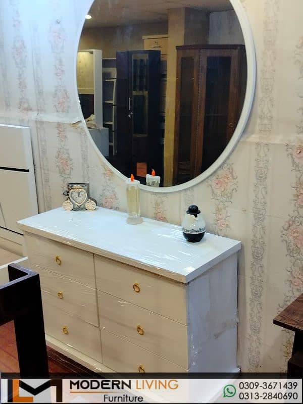 Modern Dressing Table Round mirror best quality 8