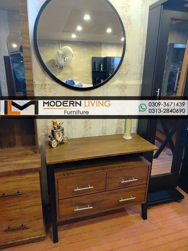 Modern Dressing Table Round mirror best quality 11