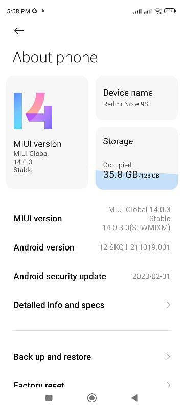 REDMI NOTE 9S 6GB 128GB 7