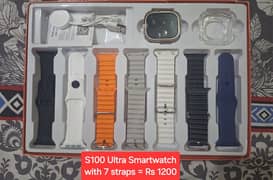 S100 Ultra Smartwatch Bluetooth 7in1 49mm straps (Delivery notpossible