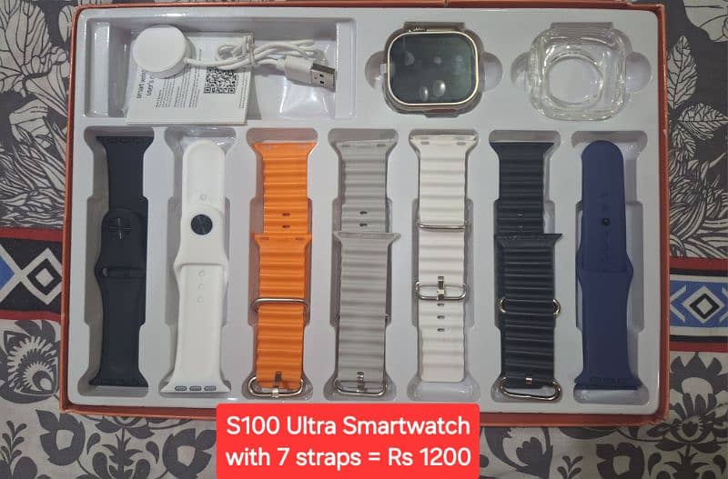 S100 Ultra Smartwatch Bluetooth 7in1 49mm straps (Delivery notpossible 0