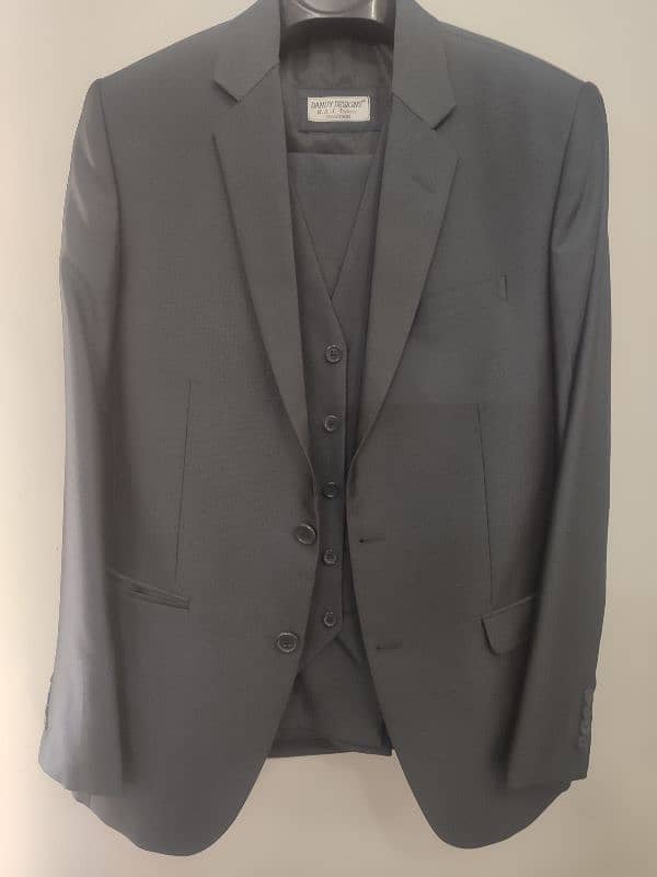 Graphite Formal Men's 3-Piece Suit By Dandy Designs 0