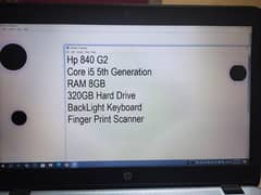 Hp 840 G2 core i5 5th generation